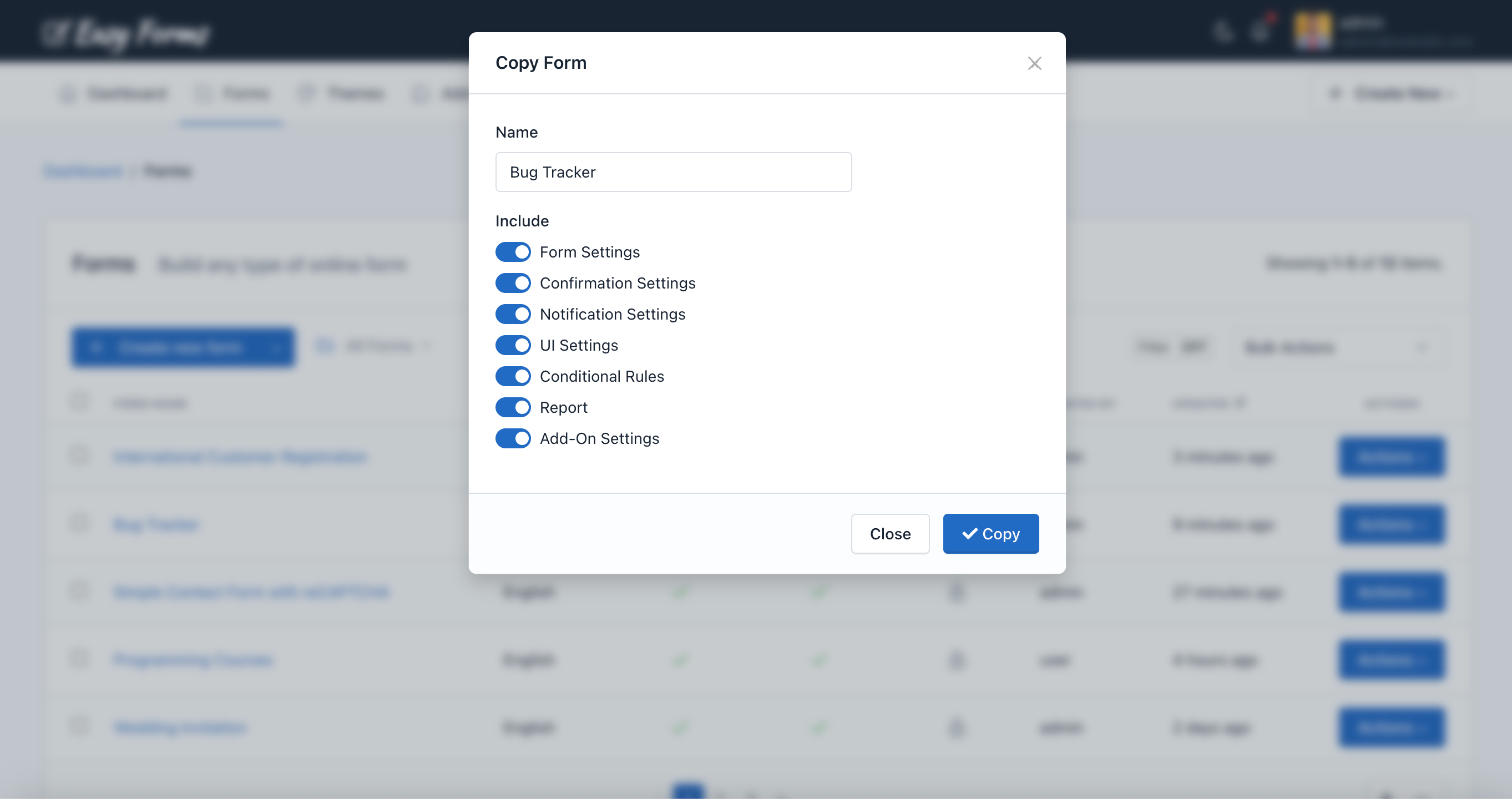 Easy Form Rona Form Manager - Forms - Easy Forms