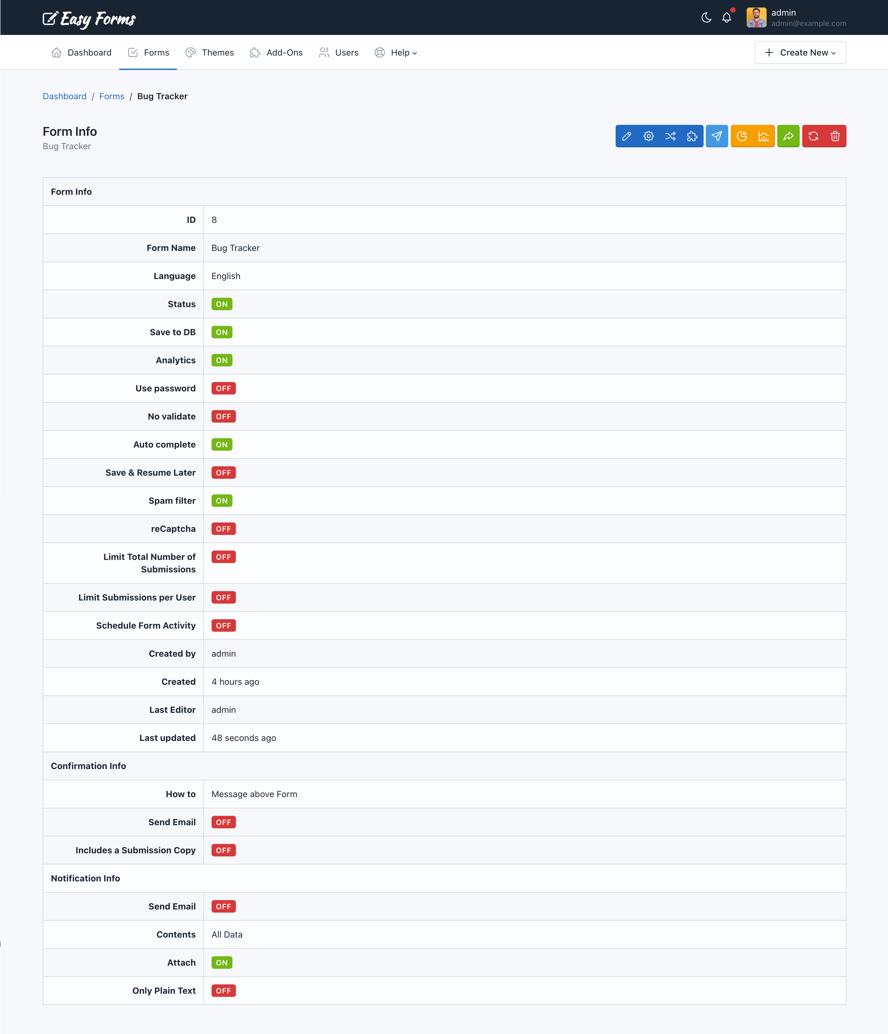 Form Manager - Forms - Easy Forms