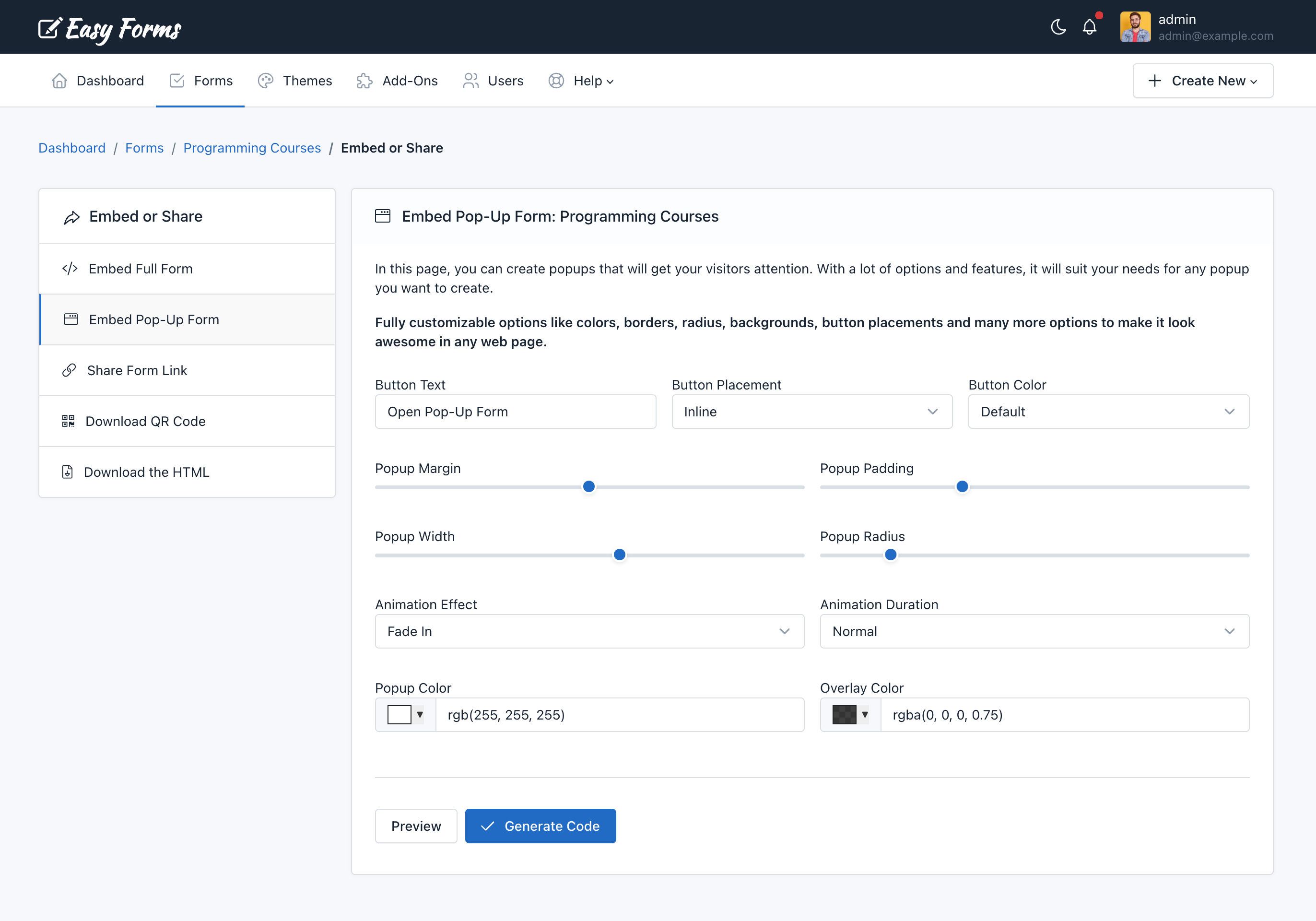 Form Manager - Forms - Easy Forms